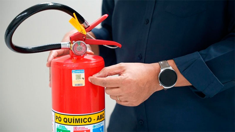 Selo do Inmetro extintor