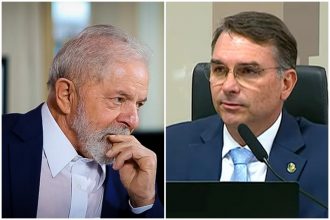 Presidente Lula se mantém à frente de Flávio Bolsonaro em nova pesquisa eleitoral (Fotos: Ricardo Stuclert/PR e TV Senado)
