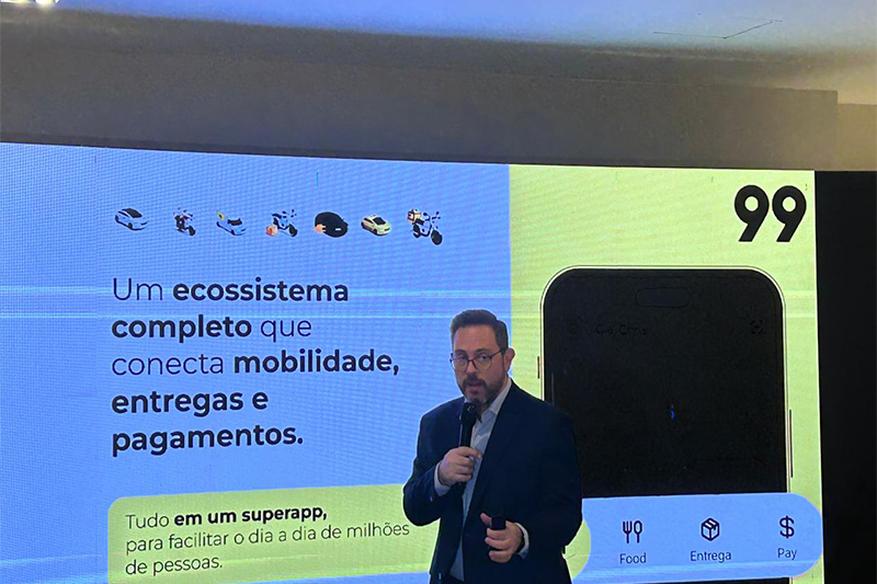 Bruno Rossini anunciou investimento e explicou estratégiua da 99Food em Manaus (Foto: Thiago Gonçalves/AM ATUAL)