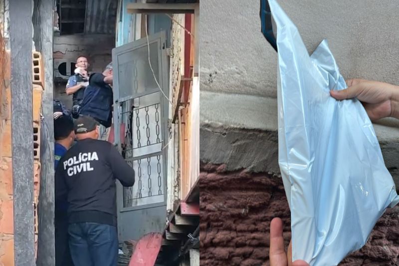 Maria Cláudia Pantoja Rodrigues, de 55 anos, foi presa e a faca usada no crime foi apreendida (Foto: WhatsApp/Reprodução)