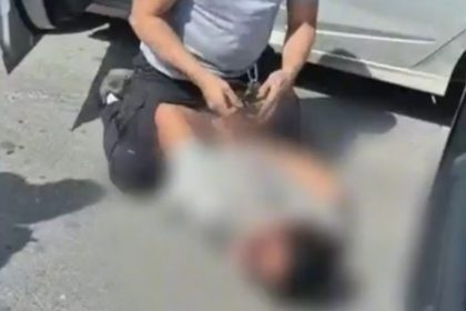 O suspeito, que não teve a identidade revelada, foi preso pela Polícia Civil do Amazonas (Foto: WhatsApp/Reprodução)