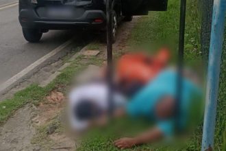Os três suspeitos foram presos em flagrante pela Polícia Civil do Amazonas (Foto: Divulgação)