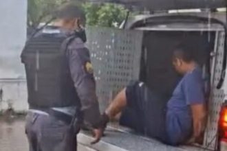 Após vítima reagir, o suspeito fugiu, mas acabou preso horas depois em Manaus (Foto: WhatsApp/Reprodução)