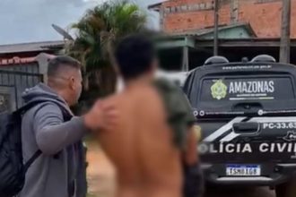 O homem de anos foi preso em Humaitá (a 590 quilômetros de Manaus) (Foto: WhatsApp/Reprosdução)