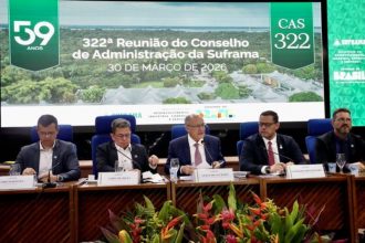Vice-presidente da República e ministro do Desenvolvimento, Indústria, Comércio e Serviços, Geraldo Alckmin participou da reunião (Foto: Divulgação/Suframa)