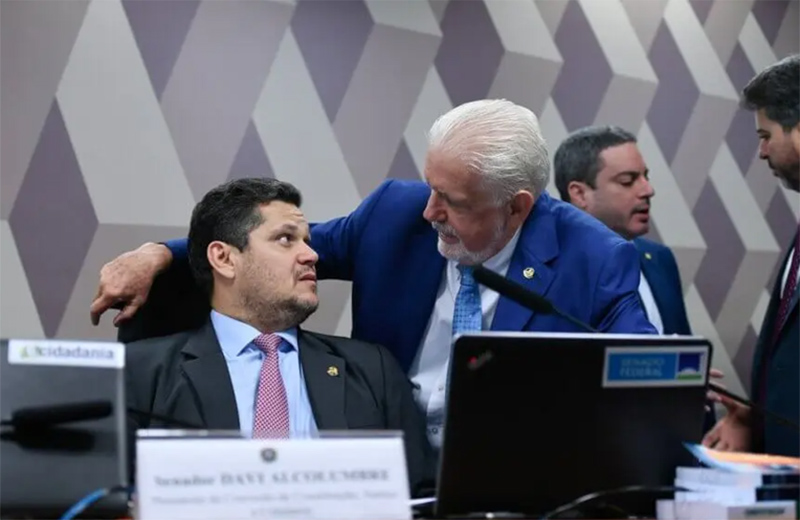 Davi Alcolumbre e Jaques Wagner: senador revelou diferença de votos com precisão (Foto: Edilson Rodrigues/Agência Senado)