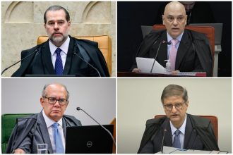 Relator da CPI do Crime Organiado pede indiciamento de Dias Toffoli, Alexandre de Moraes, Gilmar Mendes e Paulo Gonet (Fotos: Divulgação/STF)
