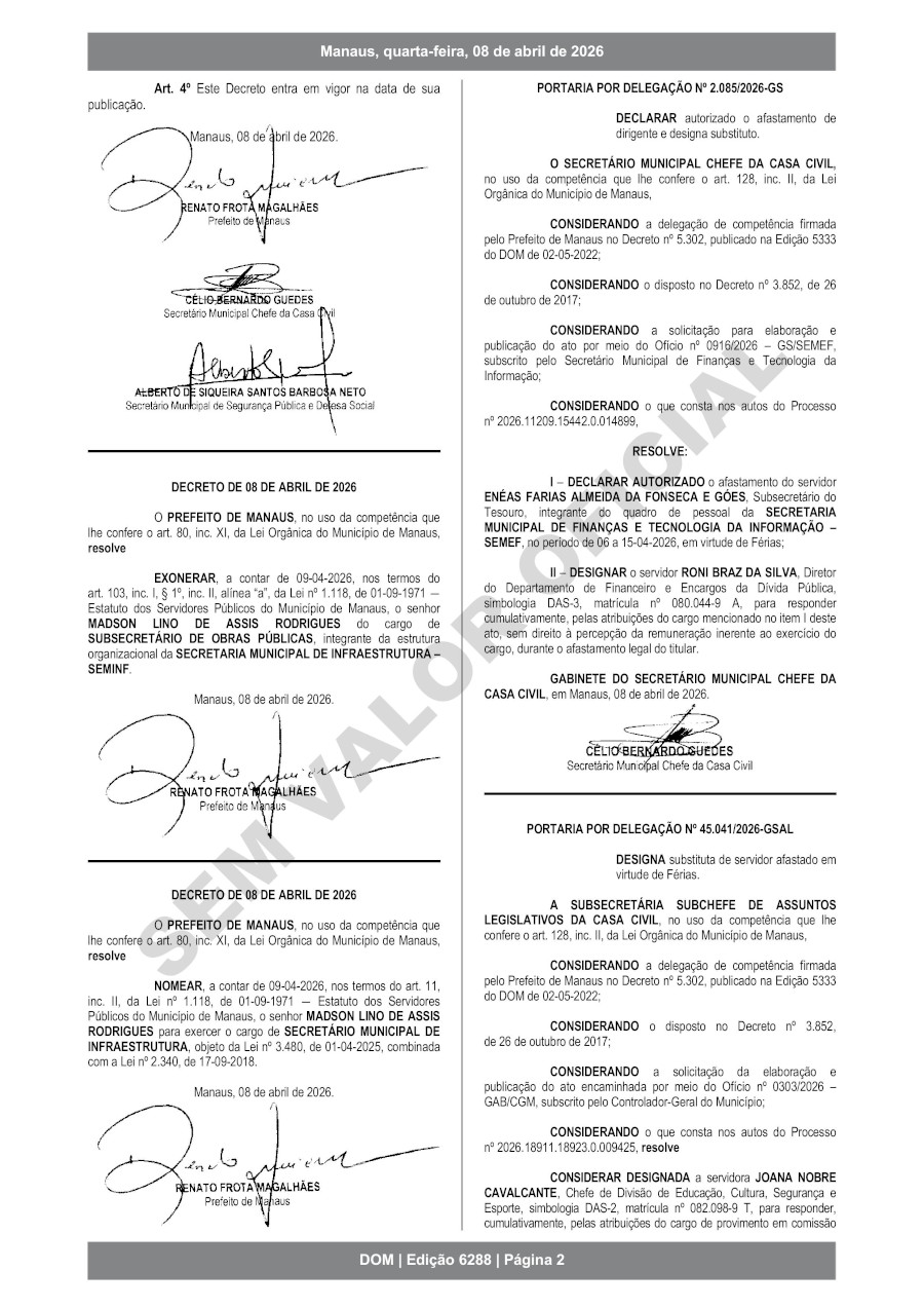 Decreto da anormalidade chuvas assinaturas