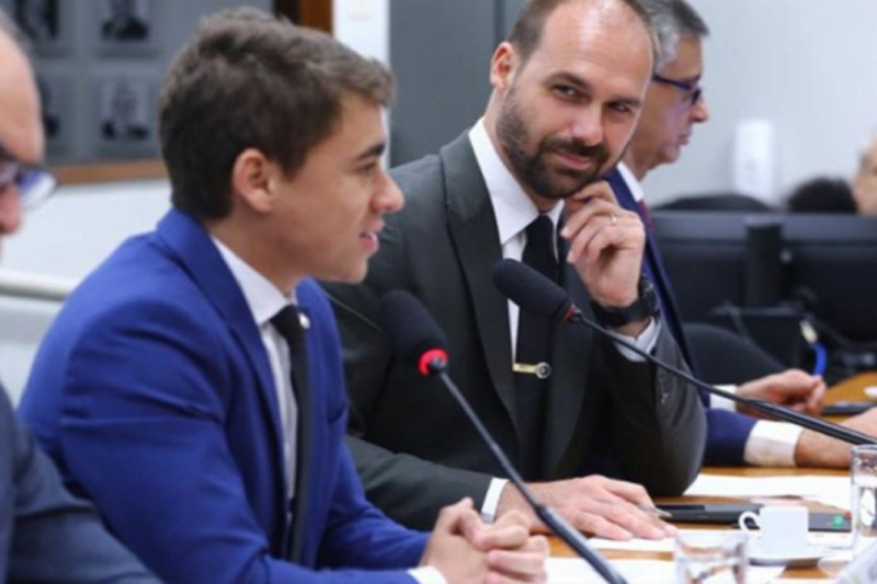 Nikolas Ferreira e Eduardo Bolsonaro trocam acusações nas redes sociais (Foto: Vinícius Loures/Agência Câmara)