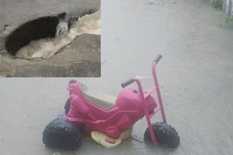 A criança brincava de velocípede em uma rua do bairro Jorge Teixeira, na zona leste (Foto: WhatsApp/Reprodução)