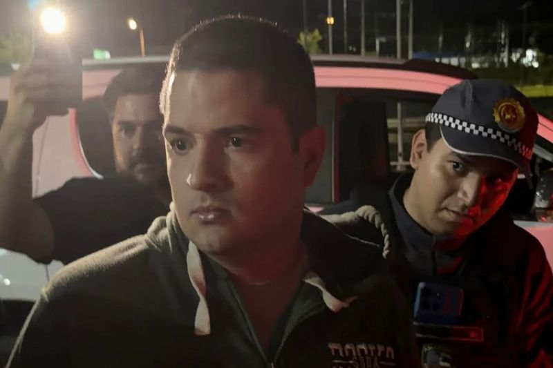 Jefferson Buhler Figliuolo foi preso no Aeroporto Internacional Eduardo Gomes ao tentar fugir para São Paulo (Foto: WhatsApp/Reprodução)