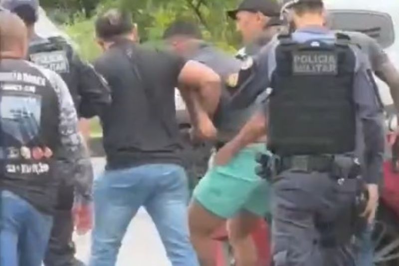 Jackson Santana da Silva, conhecido como "JK", foi preso pela Polícia Civil do Amazonas (Foto: WhatsApp/Reprodução)