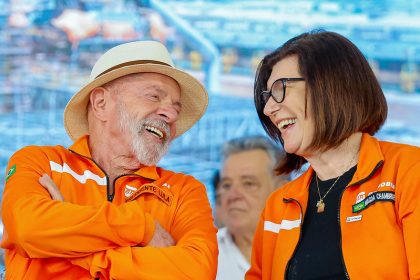 Lula e Magda Chambriard