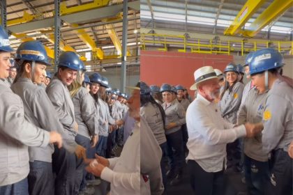 Presidente Lula com soldadoras no Estaleiro Juruá: defesa de salário maior para mulheres (Imagem: Reprodução/Instagram)