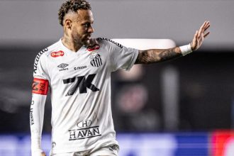 Neymar estará na Copa. Atacante do Santos foi convocado por Calor Acelotti (Foto: Raul Baretta/Santos FC)