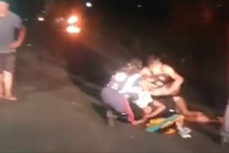 Adolescente foi socorrido, mas não resistiu aos ferimentos e morreu (Imagem: WhatsApp/Reprodução)