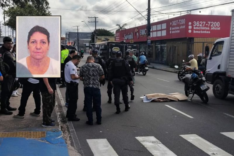 Sandra Mara Corrêa Alves de Almeida, de 68 anos, não resistiu aos ferimentos e morreu no local (Foto: WhatsApp/Reprodução)