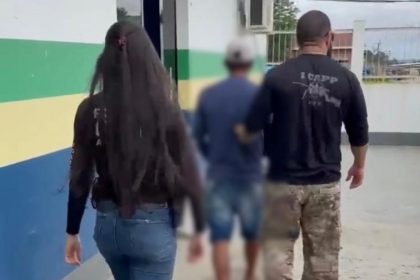 O suspeito, de 22 anos, foi preso pela Polícia Civil do Amazonas (Foto: WhatsApp/Reprodução)