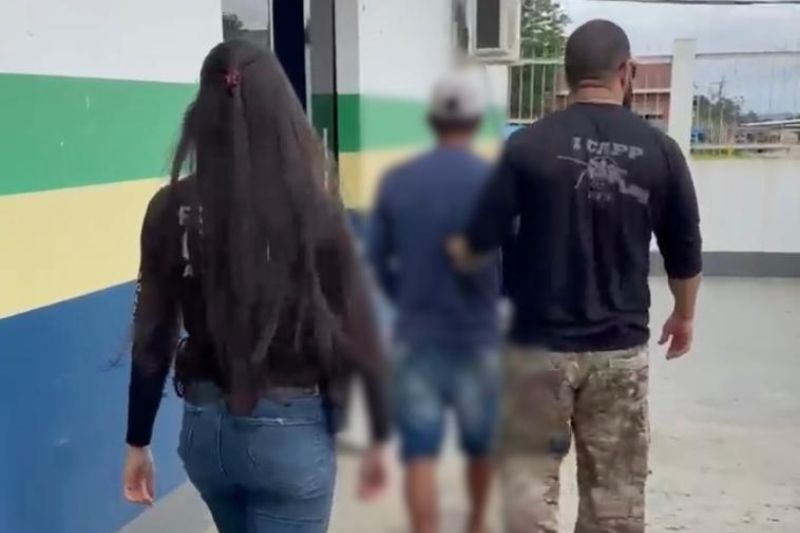 O suspeito, de 22 anos, foi preso pela Polícia Civil do Amazonas (Foto: WhatsApp/Reprodução)