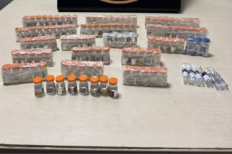 Segundo a PF, os suspeitos transportavam ampolas de medicamentos utilizados para emagrecimento (Foto: Divulgação)