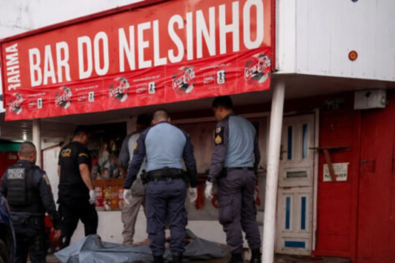 Marcus Henrique Pinheiro da Silva, conhecido pelo apelido de "Jacaré, foi morto no local (Foto: WhatsApp/Reprodução)