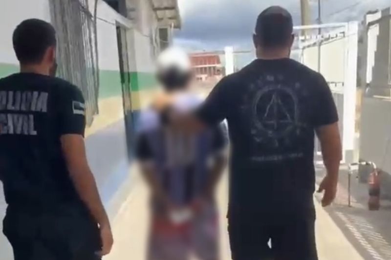 O homem de 26 anos foi preso pela Polícia Civil do Amazonas (Foto: WhatsApp/Reprodução)