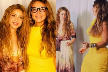 Paola Oliveira ao lado da cantora Shakira (Imagem: Reprodução/Instagram)