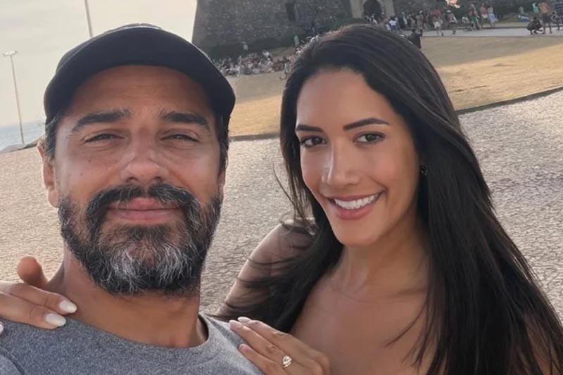 Alberto Cowboy e Priscilla Monroy brigaramn em hotel (Foto: Instagram/Reprodução)