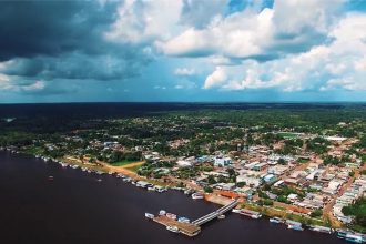 Cidade de Autazes, onde ocorre o projeto potássio de mineração (Imagem: Potássio do Brasil/YiuRTube)