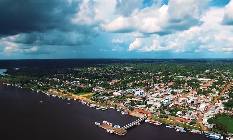 Cidade de Autazes, onde ocorre o projeto potássio de mineração (Imagem: Potássio do Brasil/YiuRTube)