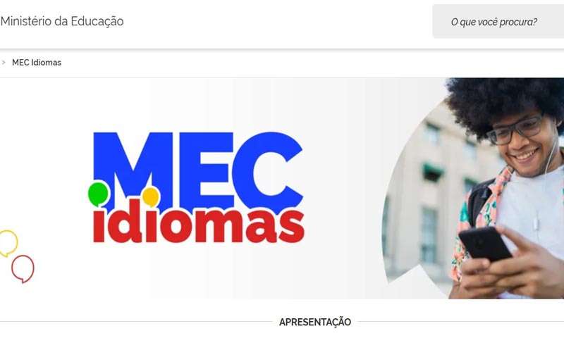 MEC Idiomas oferece cursos de inglês e espanhol gratuitamente (Imagem: Google/Reprodução)