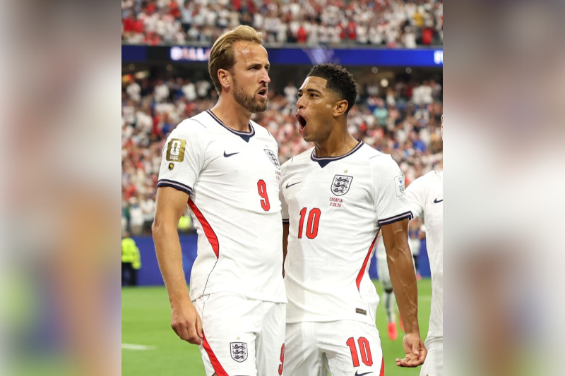 Harry Kane e Belligham marcaram gols na vitória da Inglaterra (Foto: Fifa World Cup Media/X)