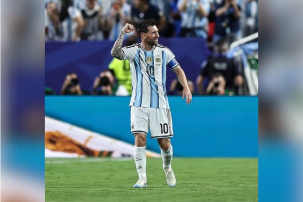 Lionel Messi marcou os três gols da Argentina (Foto: Fifa World Cup Media/Instagram)