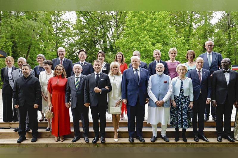 Presidente Lula na foto oficial do G7: defesa da soberania no combate ao crime organizado (Foto: Ricardo Stuckert/PR)