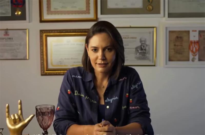 Michelle Bolsonaro revelou conversa com o enteado em vídeo divulgado nas redes sociais (Imagem: Instagram@michellebolsonaro/Reprodução)