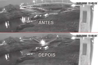 Ponte desaba no Acre
