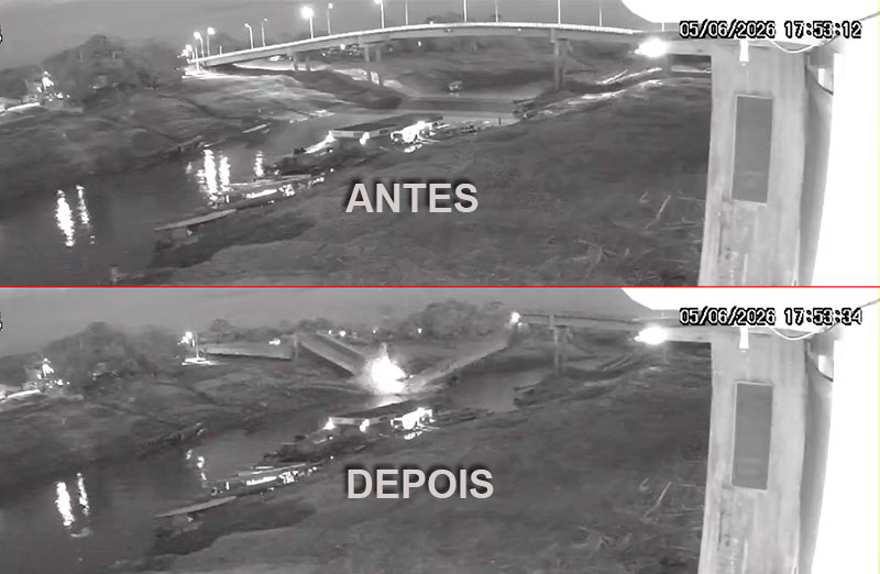 Ponte desaba no Acre