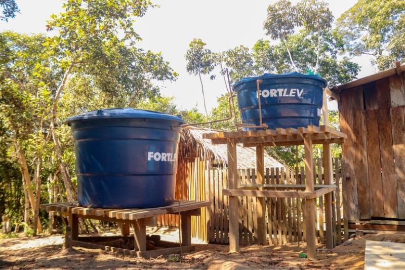 Programa viabiliza cisternas para garantir acesso a água potável em comunidades remotas da Amazônia (Foto: Yako Guerra/MDS)