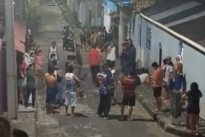 A policial estava de folga quando se deparou com o crime e resolveu agir (Foto: WhatsApp/Reprodução)
