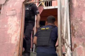 Além deles, foi preso também um outro homem suspeito de integrar o esquema criminoso voltado para roubos em condomínios de luxo em Manaus (Foto: WhatsApp/Reprodução)