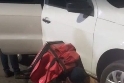 Maury de Araújo Carvalho, de 33 anos, não resitiu aos ferimentos e morreu no local (WhatsApp/Reprodução)