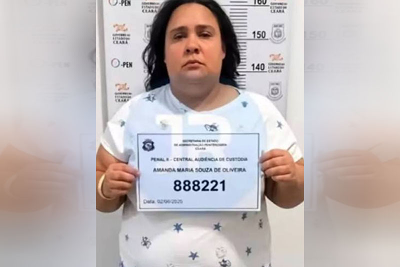 Amanda Maria Souza de Oliveira está presa desde junho (Foto: PC-PR/Divulgação)