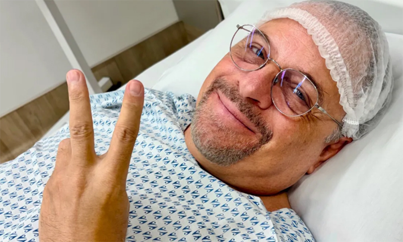 Ator Marcos Breda no hospital: décima cirurgia (Foto: Instagram/Reprodução)
