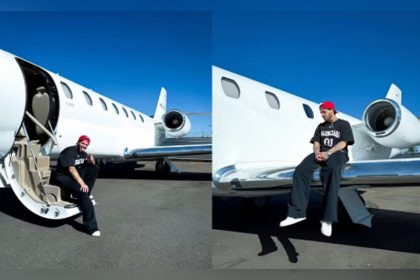 Cantor Zé Felipe com seu novo avião:, um Bombardier Learjet (Fotos: Instagram/@zefelipe)