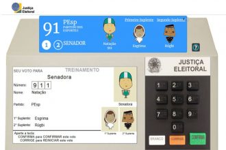 Na urna aparecerá o nome do candidato titular a senador e os dos suplentes (Foto: TSE/Divulgação)