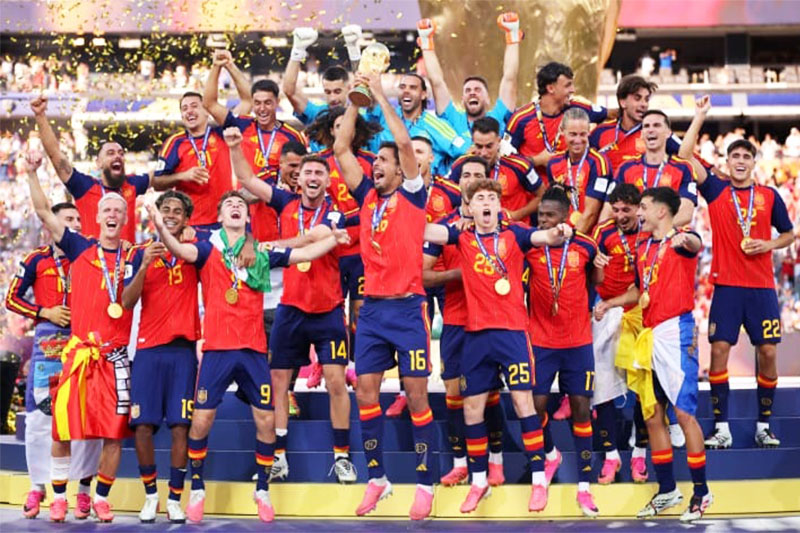 Espanha é a atual campeã mundial . Título foi conquistado com vitória sobre a Argentina (Foto: Fifa World Cup Media/X)