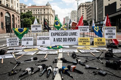 Coletivo lança plataforma na internet em defesa da liberdade de imprensa e de expressão (Imagem ilustratyiva gerada por IA/Google)
