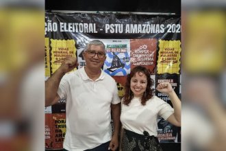 Gilberto Vasconcelos ao Governo do Amazonas e de Juliana Frota ao cargo de vice-governadora (Foto: Divulgação/assessoria)