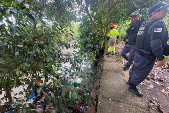 O corpo de Juliane da Silva dos Santos, de 28 anos, foi resgatado por bombeiros (Foto: Whatsapp/Reprodução)