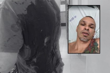 Fausto Cecilio, de 40 anos, foi vítima de um ataque a facadas por um vizinho (Foto: WhatsApp/Reprodução)